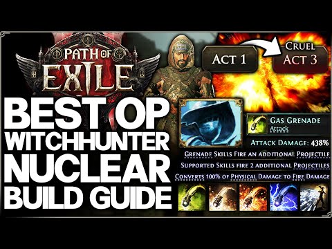 Path of Exile 2 - Best Witchhunter Build Guide - New OP Grenade Combo = Easy Mercenary Leveling!