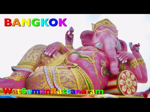 タイ旅行【3倍速で願いが叶う！】ピンクのガネーシャ🌺Bangkok WatSamanRattanaram【VLOG】🌺【家族で旅行】Trip 2019.5.19