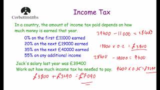 Income Tax - Corbettmaths