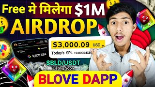 Blove Dapp $1 Million Airdrop Bilkul Free Me Milega | Blove Dapp Daily Word Guess | #blovedapp