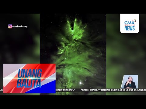 Tila hugis Christmas tree na may Christmas lights sa kalawakan, nakunan ng telescope | Unang Hirit