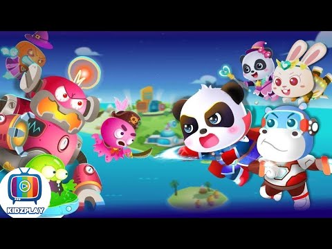 Baby Panda's Hero Battle | Play Fun | Baby Panda Friend Rescue Gameplay | KIDZPLAY