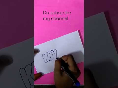 How to write KAVYA in bubble letters#shorts#crafts#viral#videos