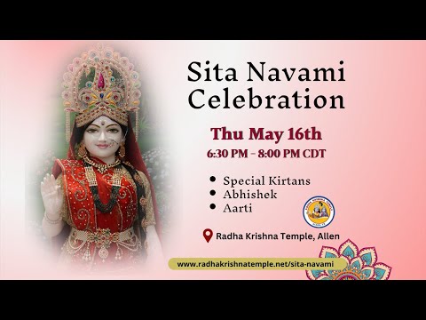 Sita Navami Celebration | LIVE Satsang From Radha Krishna Temple of Dallas