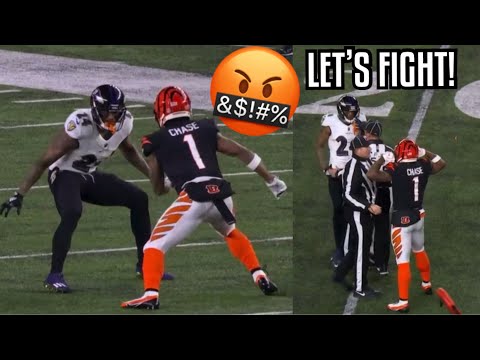 Ja’Marr Chase Vs Marcus Peters GOT HEATED! 🤬 Ravens Vs Bengals 2023 NFL Wild Card Highlights