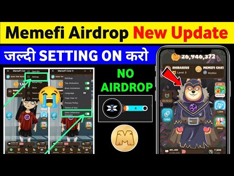 Memefi Airdrop setting | Memefi new update today | memefi Airdrop withdrawal 🤑