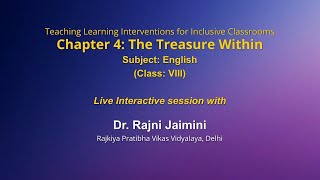 Live Interaction on PMeVIDYA  : Teaching Learning Interventions for Inclusive Classrooms