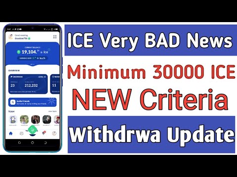 ice mining withdrawal update || ice mining new update || ice withdrwa new criteria || minum 30K ICE