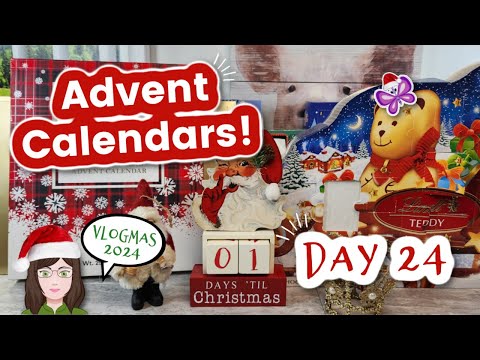 Day 24 - Opening ADVENT CALENDARS!  Vlogmas Day 24!  2024