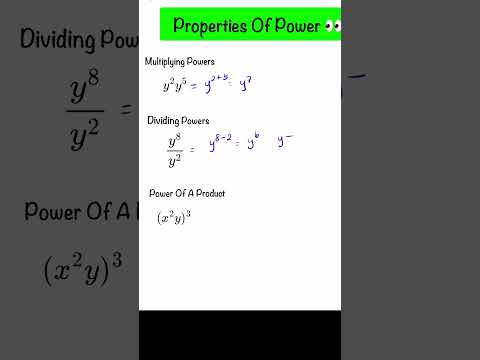 Properties of Power  | #algebra #maths #learnhowtosolvetheexponentialequation