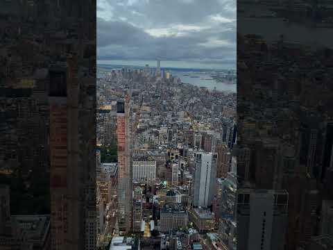 Stunning Sunset view of Manhattan, New York from the Empire State Building!#empirestatebuilding #nyc