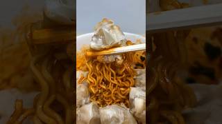 eating spicy seafood noodles with shrimp shumai #asmr #koreanfood