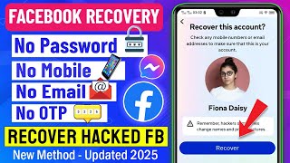 🔴How to Recover Hacked Facebook Account 2025 || Hacked facebook account recovery FB ID Without email