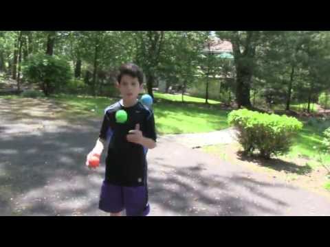 A Juggling Unicycling Basketball Player