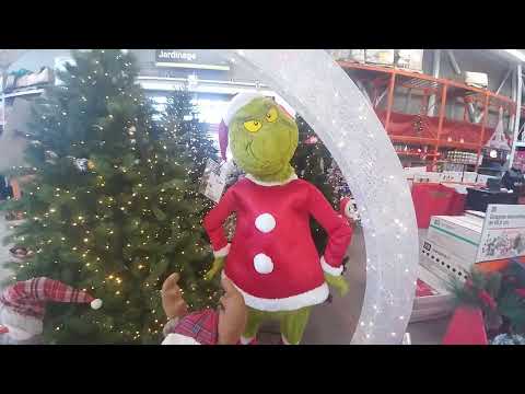 Gemmy 2024 Lifesize Grinch In Santa Suit