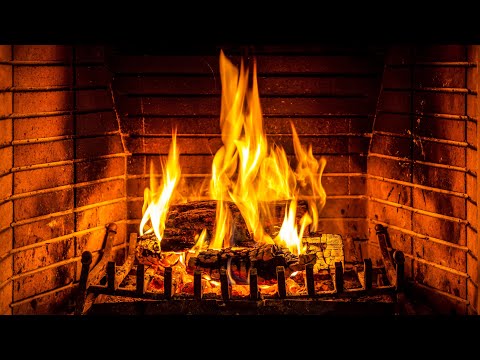 Fireplace (24 HOURS) 🔥 Burning Fireplace & Crackling Fire Sounds (NO Music)