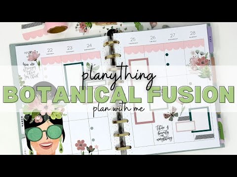 CLASSIC VERTICAL PLAN WITH ME | PLANYTHING BOTANICAL FUSION | HAPPY PLANNER SPREAD