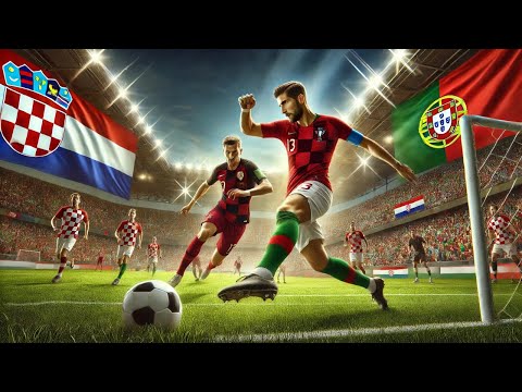 🔴LIVE : - CROATIA vs PORTUGAL - UEFA Nations League 2024 | Full Match Stream | PES Game #football