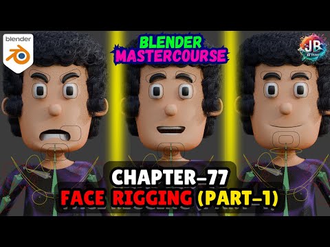 BLENDER MASTERCOURSE: Chapter-77: Face Rigging in Blender (Part-1/3) #3d #blender #b3d