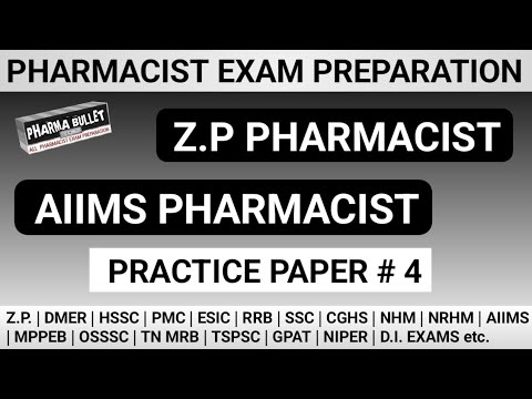 Pharmacist exam preparation | Z.P. Pharmacist exam preparation | AIIMS Pharmacist exam preparation