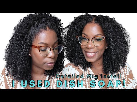 I used Dish Soap on my Jerry Curly Wig *TRIM* Bye Bye Knots 2.0 Natural Edges Install Sunber Hair