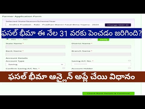 how to apply pmfby 2024 Telugu || pmfby apply online 2024 telugu ||pmfby apply online 2024 last date