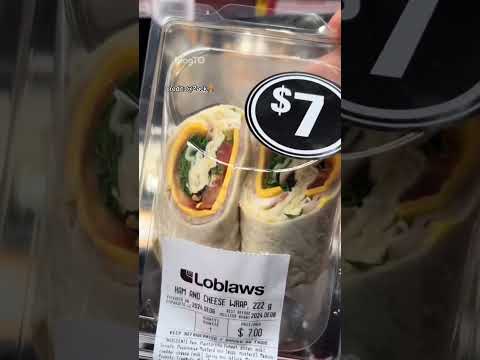 Ontario TikToker calls out Loblaws for size of premade wrap😬 #loblaws #canada #grocery