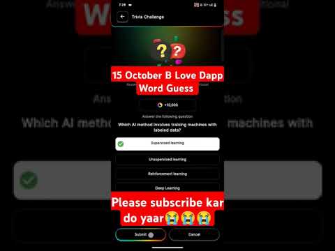 15 October B Love Dapp Word Guess ! B Love Dapp New Update Today !