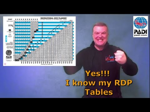 How-To PADI RDP Tables, Best & Easiest intro to PADI RDP Tables, used by Divemasters & Instructors!