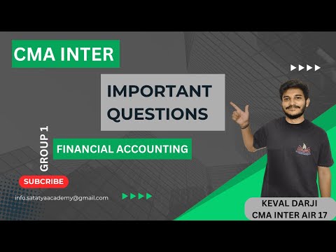 CMA INTER  FINANCIAL ACCOUNTING IMPORTANT QUESTION 📖 l GROUP 1 l PAPER 6 l JUNE 2024 l KEVAL DARJI 🔔