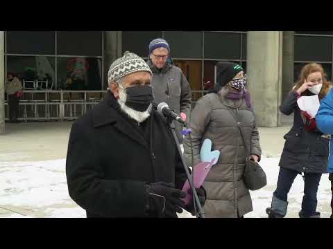 Imam Dr. Abdul Hai Patel addresses crowd at #BrokenHeartsDayTO 2022