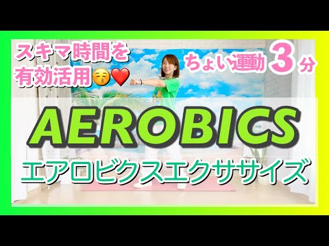 【 3分間 】エアロビクスダンスでスキマ時間を有効活用！