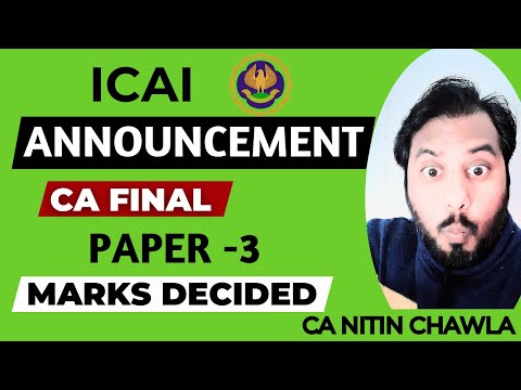 CA Final Paper-3 Made EASY Overnight with ICAI' Latest Announcement!