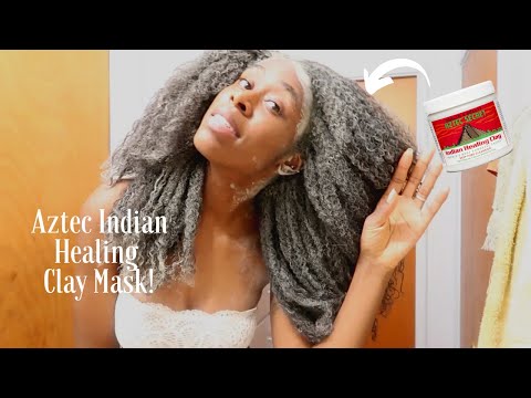 Aztec Healing Clay on Natural Hair | First Time!