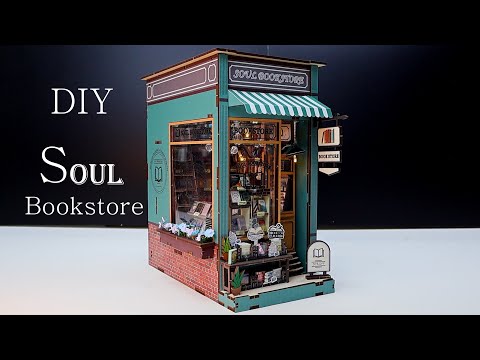 DIY Miniature Dollhouse Kit l Soul Bookstore l 소울 북 스토어 l booknook l 미니어처 miniature 쉽게 만들기