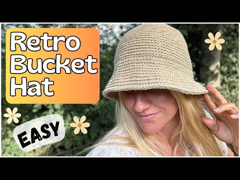 My RETRO Bucket Hat | EASY Crochet Tutorial