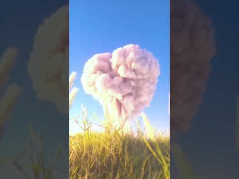 Cloudy Nuclear Blast 3D Animation