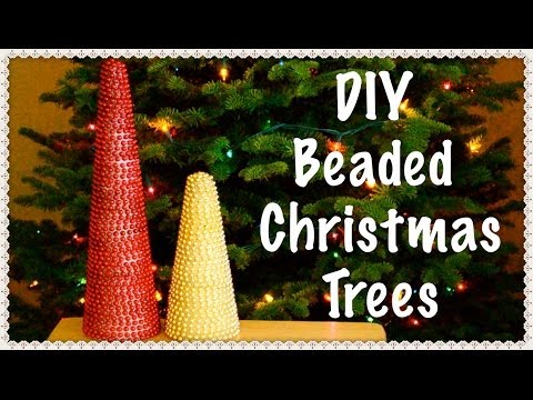 DIY: BEADED CHRISTMAS TREES!!