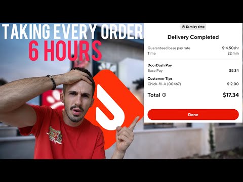 Taking Every Doordash Earn By Time Order For 6 Hours Straight…