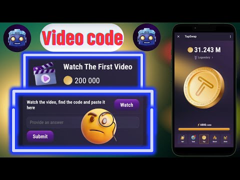 tapswap task video code | free tapswap coin 200000 tapswap cinema video code