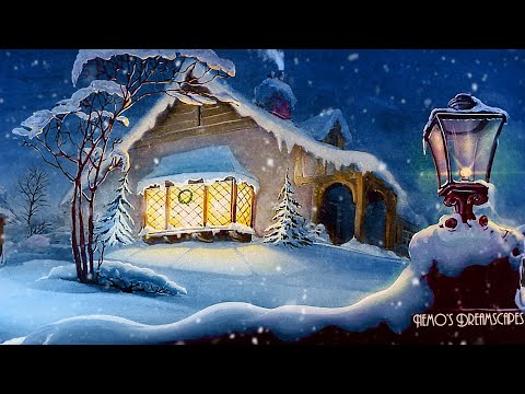 The Night Before Christmas 🎅 w/ Vintage Oldies playing in another room (falling snow sounds) ASMR