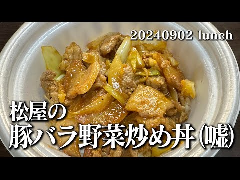 【松屋の豚バラ野菜炒め丼（嘘）】空想レストラン another side 20240902 lunch