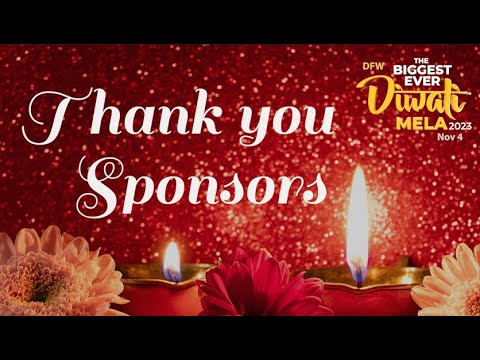 DFW Diwalimela 2023 l Heartfelt Gratitude to Our Sponsors l Community Event l November 4