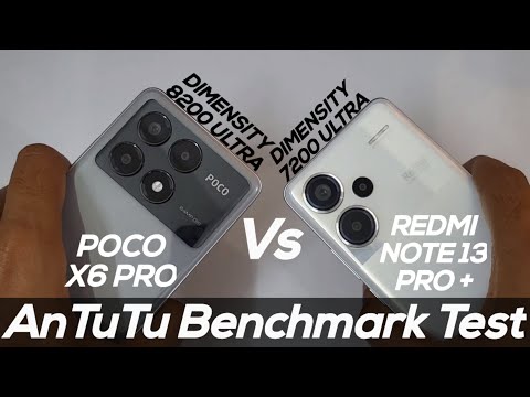 Redmi Note 13 Pro + Vs Poco X6 Pro Antutu Benchmark and Cpu Throttle test