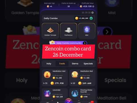 ZENCOIN 26 DECEMBER COMBO CARD