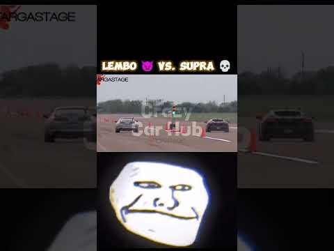 Drag Racing 💀 || Lembo 😈 Vs. Supra 😎 || Subscribe For More - Crazycrhb || #shorts #supra #dragrace