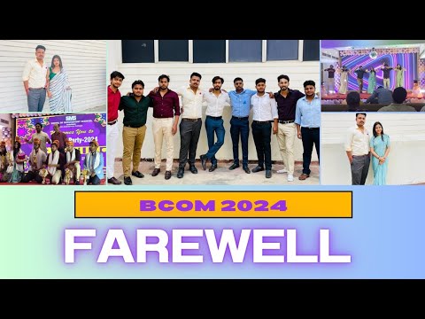 COLLEGE FAREWELL PARTY 🥳 🎉 || BCOM 2024 || SMS varanasi