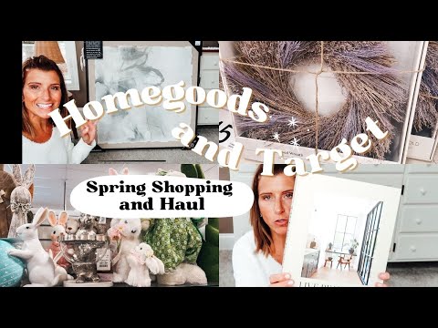 HOMEGOODS & TARGET SPRING SHOP WITH ME AND HAUL | AESTHETIC HOME DECOR HAUL