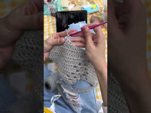 Crochet challenge. Outdoor crochet #bikini #crochetbikini #challenge