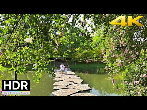 Walk in Queen Sirikit Park - A Green Haven in the Midst of the City | Bangkok May 2023 [4K HDR]